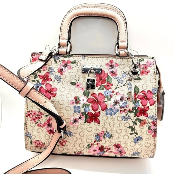 Guess Neutral Floral Crossbody Bag Purse - Picture 10 of 10
